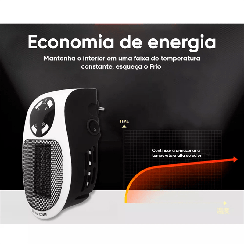 Aquecedor de Ambiente Elétrico 500W - AQUECEHEAT®