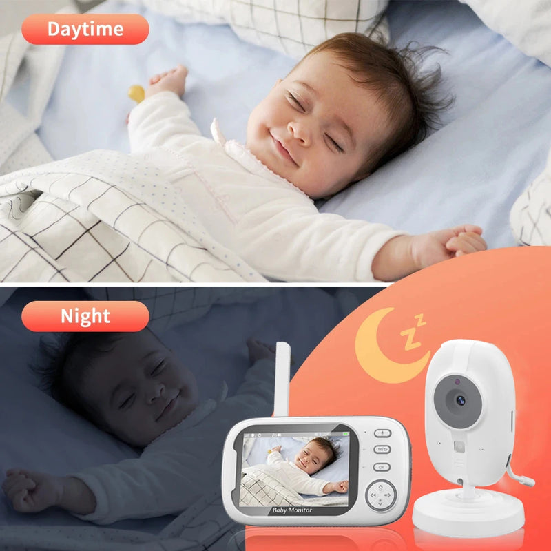 Cdycam-Wireless Video Baby Monitor, Nanny Câmera de Segurança, Visão Noturna, Monitoramento de Temperatura, 2-Way Audio, Novo, 3.5"