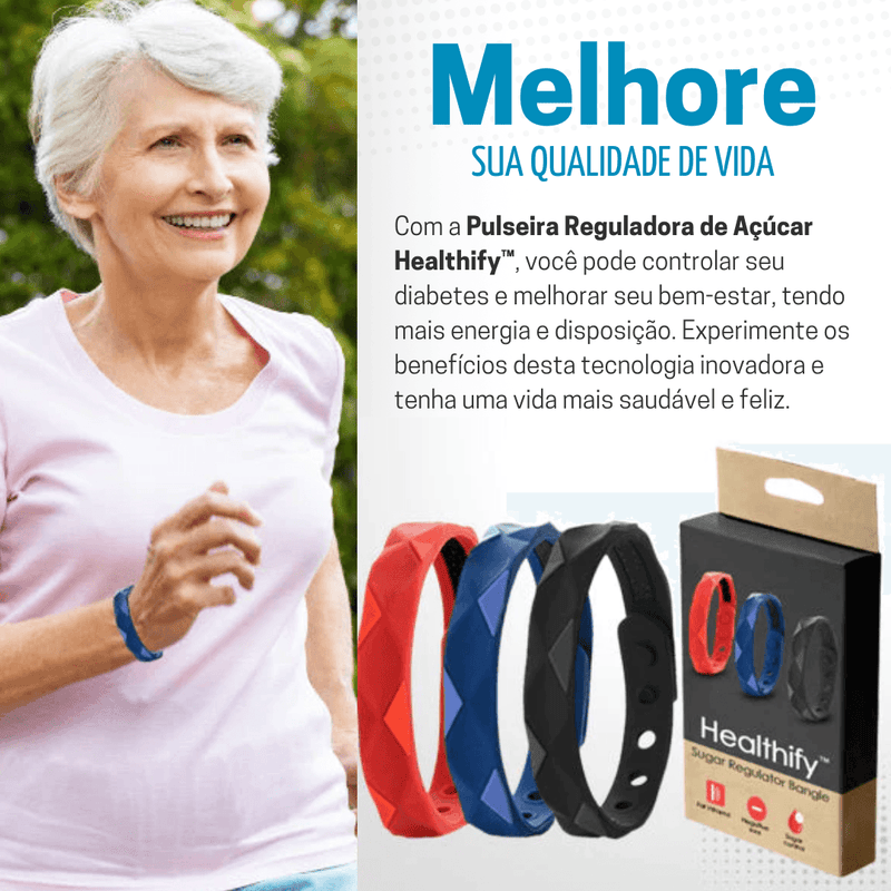 Pulseira Reguladora de Açúcar Healthify™  -  Promoção Especial 🎁 FRETE GRÁTIS + BRINDE 🎁