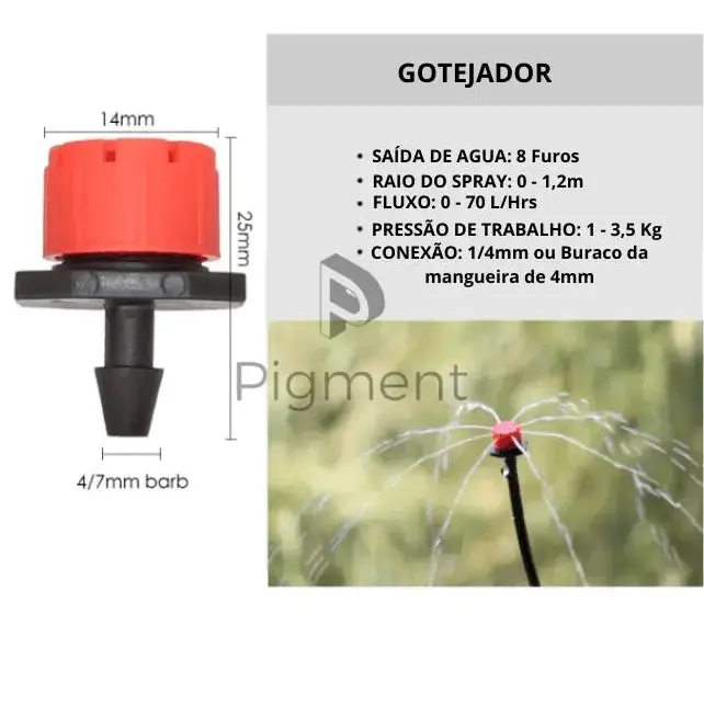 Kit Irrigação automatizada + Manual Instalação (Brinde)