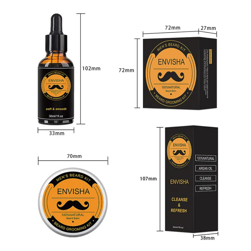 Kit para Barba 5 peças PROMOÇÃO DIA DOS PAIS