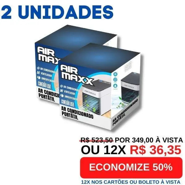 Mini Ar Condicionado Portátil Air Maxx USB + Frete Grátis + Envio Imediato + Brinde