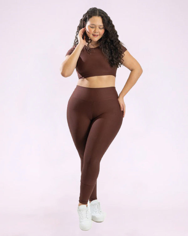 Conjunto Legging Básica Curve Plus Size + Top Alice