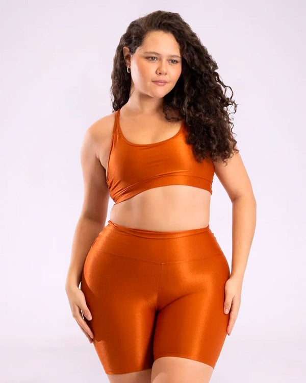 Conjunto Bermuda Curve Plus Size + Top Luna (Todas cores)